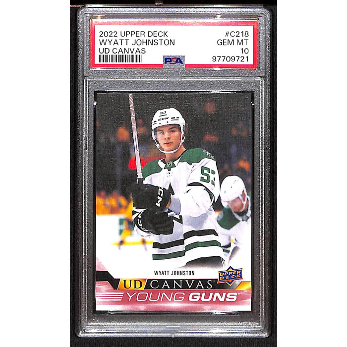 2022 Upper Deck Young Guns Canvas #C218 Wyatt Johnston PSA 10 GEM MT