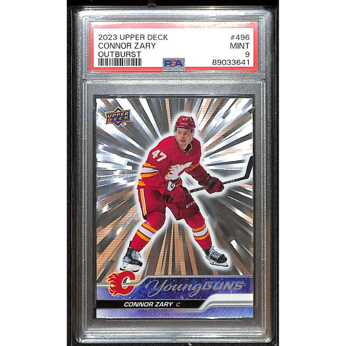 2023 Upper Deck Young Guns Outburst #496 Connor Zary PSA 9 MINT