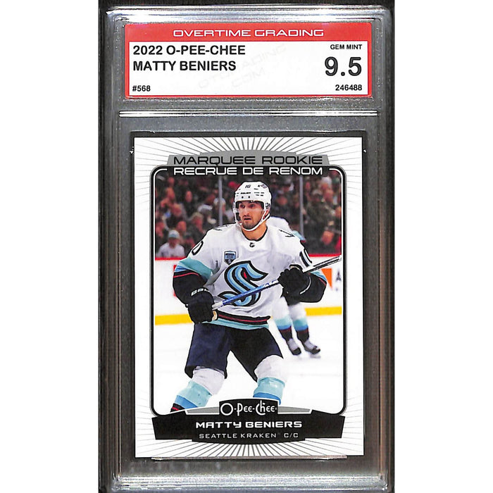 2022-23 O-Pee-Chee Marquee Rookie #568 Matty Beniers Overtime Grading 9.5 Gem Mint