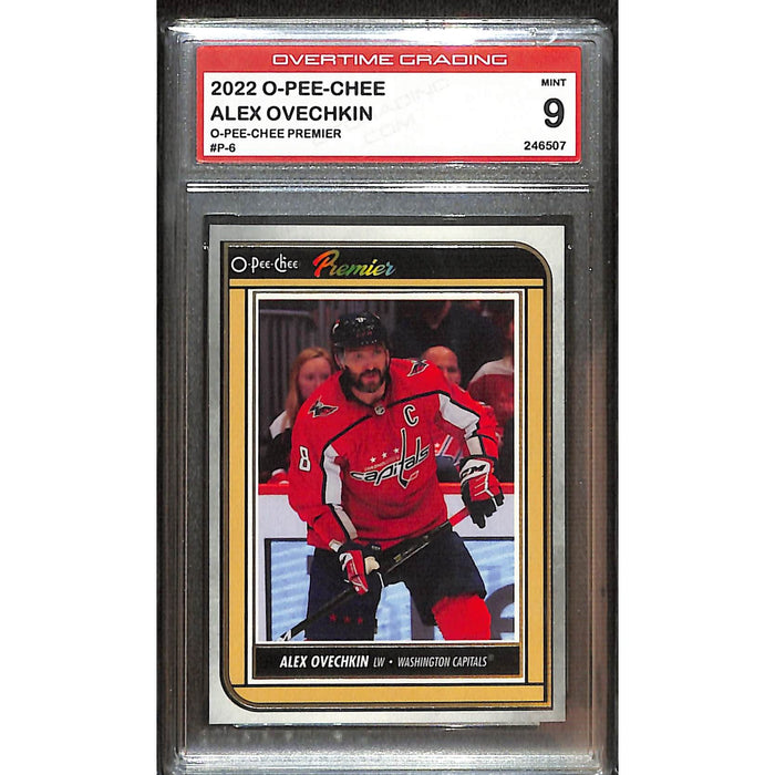 2022-23 O-Pee-Chee Premier #P-6 Alex Ovechkin Overtime Grading 9 Mint