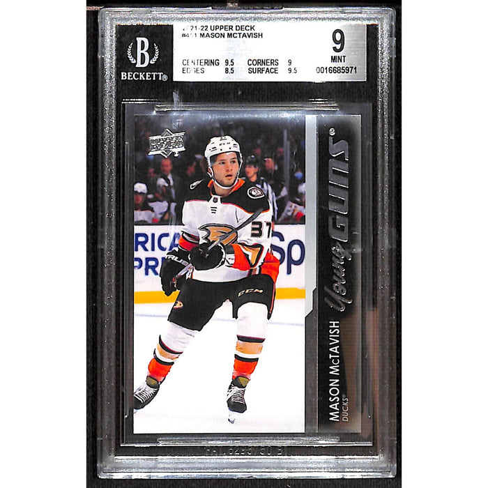 2021-22 Upper Deck Series 2 Young Guns #451 Mason McTavish BGS 9 MINT