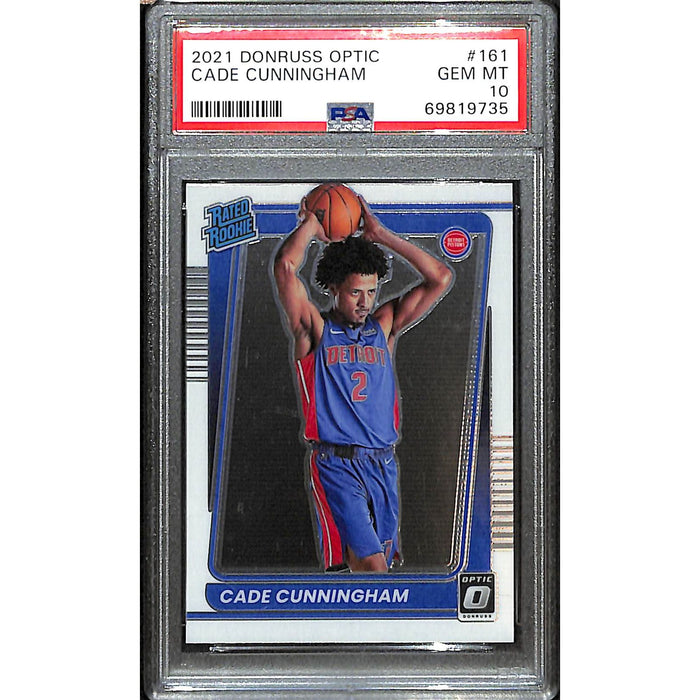 2021-22 Panini Donruss Optic Basketball Rated Rookie #161 Cade Cunningham PSA 10 GEM MT