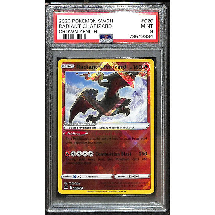 2023 Pokemon SWSH Crown Zenith #020 Radiant Charizard PSA 9