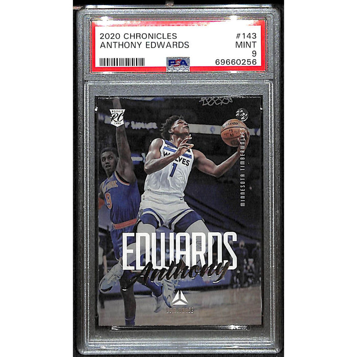 2020-21 Panini Chronicles Luminance Basketball Rookie #143 Anthony Edwards PSA 9 MINT