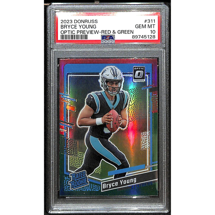 2023 Panini Donruss Optic Football Rated Rookie Optic Preview Red & Green #311 Bryce Young PSA 10 GEM MT