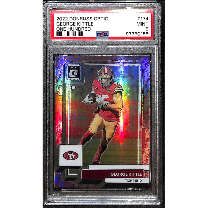 2022 Panini Donruss Optic Football One Hundred #174 George Kittle PSA 9 Mint