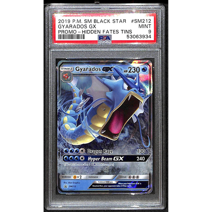 2019 Pokemon Sun & Moon Promo Black Star Gyarados Gx Hidden Fates Tins PSA 9