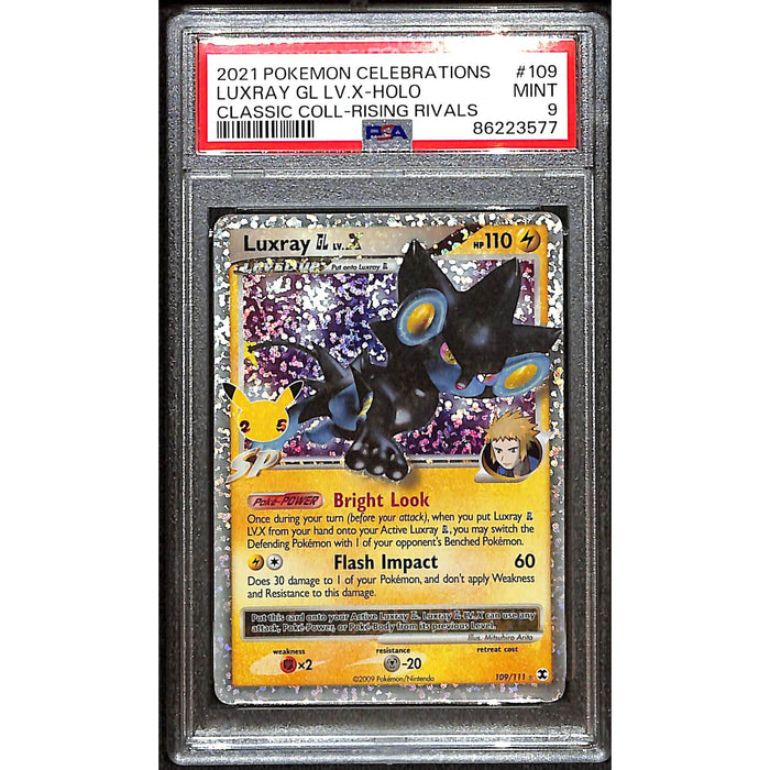 2021 Pokemon Celebrations Luxray Gl Lv. X Holo Classic Coll-Rising Rivals PSA 9 Mint