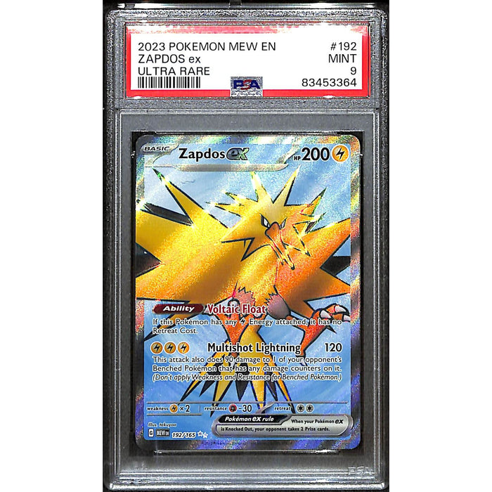 2023 Pokemon MEW EN Zapdos Ex Ultra Rare 9 Mint