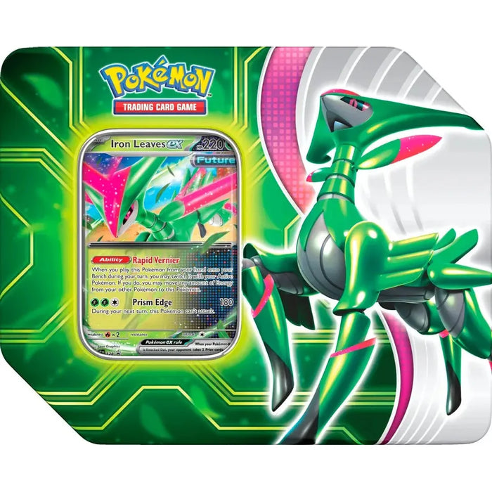 Pokémon TCG Paradox Clash Tin Iron Leaves Green