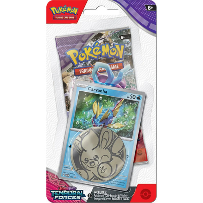 Pokémon Scarlet & Violet Temporal Forces Checklane Blister (Carvanha)